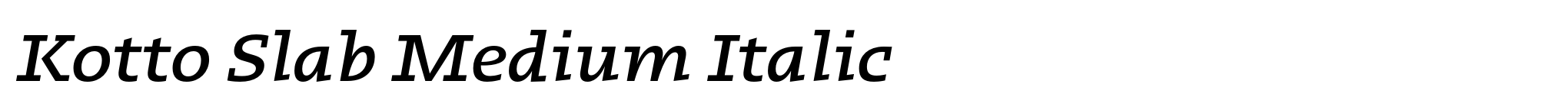 Kotto Slab Medium Italic image